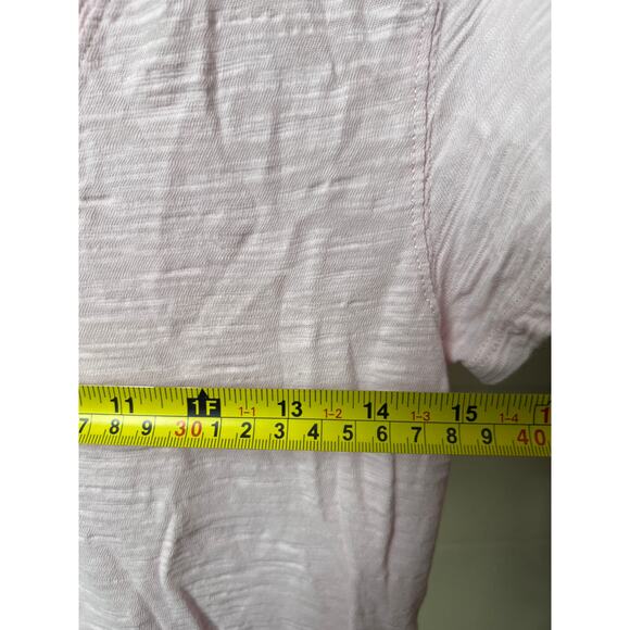 Lilla Small Pink Women's Top V-Neck Cotton - Picture 3 of 5